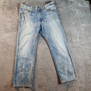 American Eagle Jeans Mens 34x30 Blue Relaxed Atraight Light Wash Denim Baggy VTG